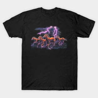 Running Horses 80s Style Truck Stop Tee T-Shirt